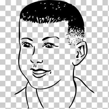 SVG Boy with short hair vector image SVG Boy with short hair vector image