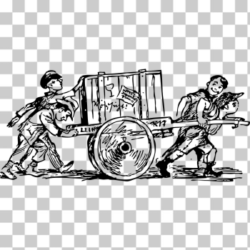SVG Boys carrying crate