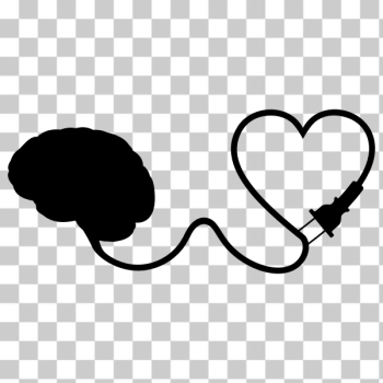 SVG Brain heart plug SVG Brain heart plug