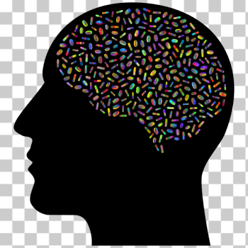 SVG Brain with colorful pills SVG Brain with colorful pills
