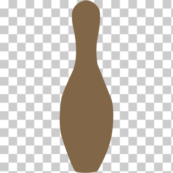 SVG Brown bowling pin vector image