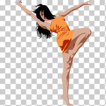 SVG Brunette dancing SVG Brunette dancing