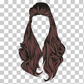 SVG Brunette wig SVG Brunette wig