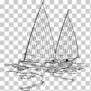 SVG Bugeye sailboat vector image SVG Bugeye sailboat vector image