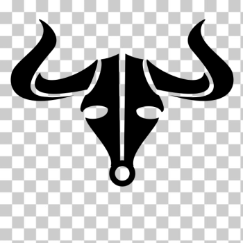 SVG Bull skull silhouette