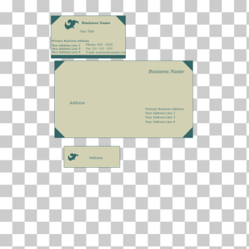 SVG business card envelope label