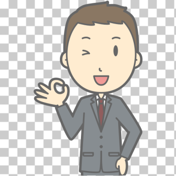 SVG Business man saying OK