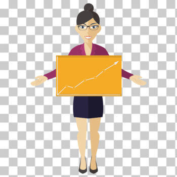 SVG Business woman with graph SVG Business woman with graph