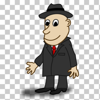 SVG Businessman comic character vector image SVG Businessman comic character vector image