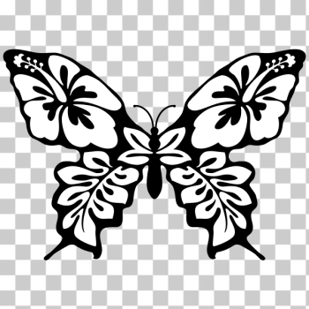 SVG Butterfly flower line art SVG Butterfly flower line art