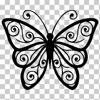 SVG Butterfly Line Art 3 SVG Butterfly Line Art 3