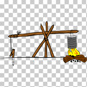 SVG Camp cooking crane vector drawing SVG Camp cooking crane vector drawing