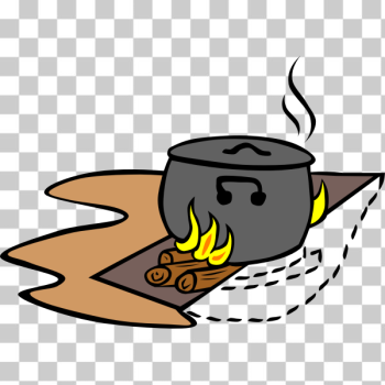 SVG Camp cooking trench vector image SVG Camp cooking trench vector image