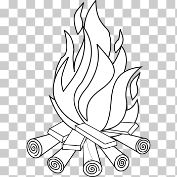 SVG Camp fire line art vector drawing SVG Camp fire line art vector drawing