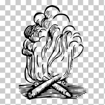 SVG Campfire with smoke vector image SVG Campfire with smoke vector image