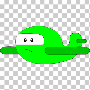 SVG Cartoon angry-looking airplane