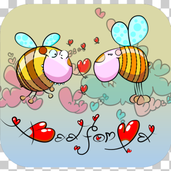 SVG Cartoon bees in love SVG Cartoon bees in love