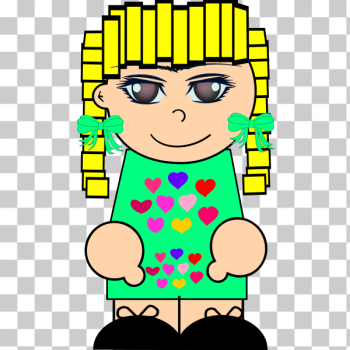 SVG Cartoon blond girl SVG Cartoon blond girl