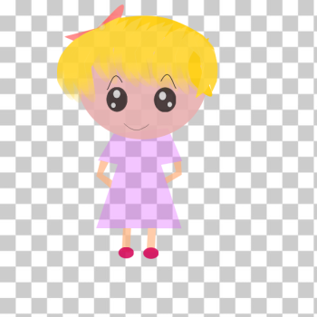 SVG Cartoon blond girl vector image SVG Cartoon blond girl vector image