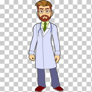 SVG cartoon drawing man with beard