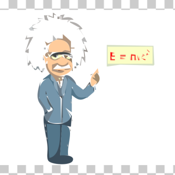 SVG Cartoon Einstein with his math SVG Cartoon Einstein with his math