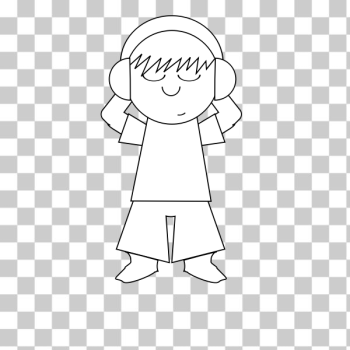 SVG Cartoon guy listening music vector graphics SVG Cartoon guy listening music vector graphics