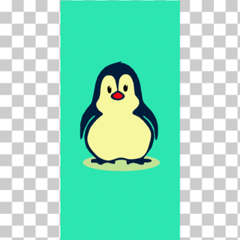 SVG Cartoon penguin silhouette