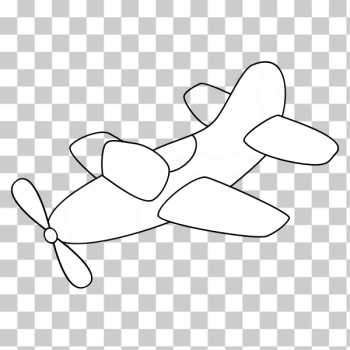 SVG Cartoon propeller airplane