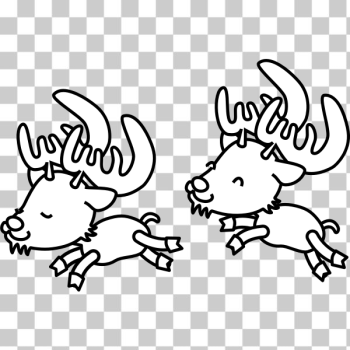 SVG Cartoon reindeers SVG Cartoon reindeers