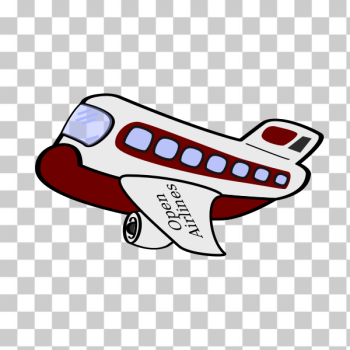 SVG Cartoon vector image of an airplane