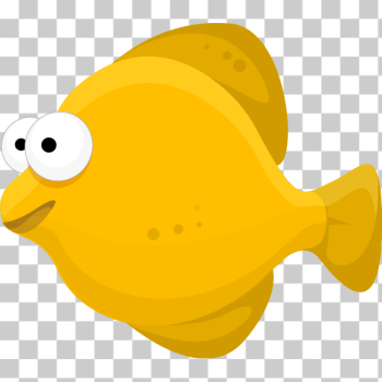 SVG Cartoon yellow fish SVG Cartoon yellow fish