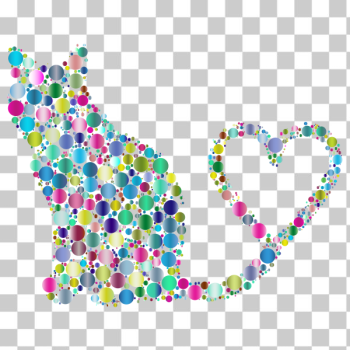 SVG Cat 2 Silhouette Heart Tail Circles Prismatic 2 SVG Cat 2 Silhouette Heart Tail Circles Prismatic 2