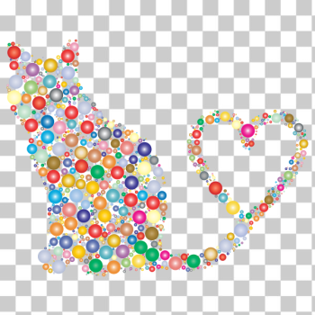 SVG Cat 2 Silhouette Heart Tail Circles Prismatic 3 SVG Cat 2 Silhouette Heart Tail Circles Prismatic 3