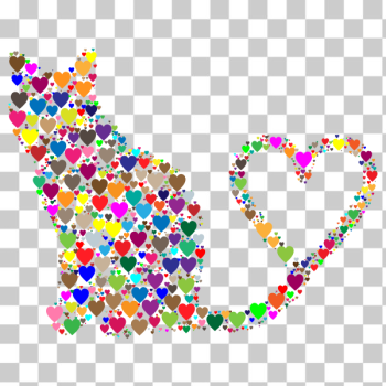 SVG Cat 2 Silhouette Heart Tail Hearts 6 SVG Cat 2 Silhouette Heart Tail Hearts 6