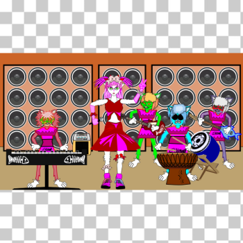 SVG Cat music band vector image SVG Cat music band vector image