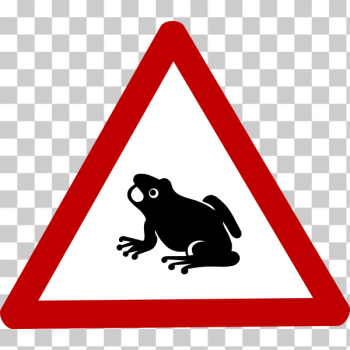 SVG Caution frog sign vector image SVG Caution frog sign vector image