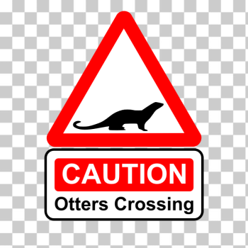 SVG Caution - otters crossing SVG Caution - otters crossing