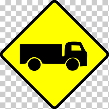 SVG Caution truck sign vector image SVG Caution truck sign vector image