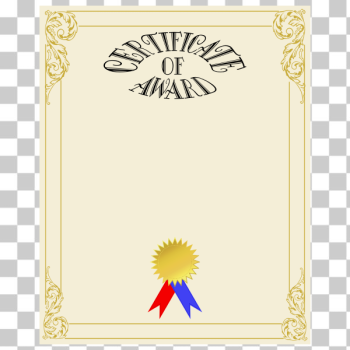 SVG Certificate of Award SVG Certificate of Award