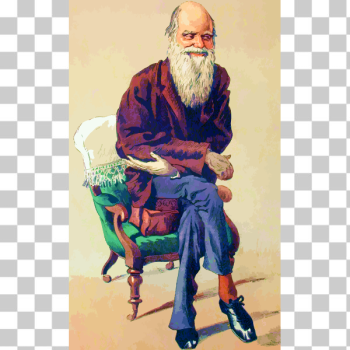 SVG Charles Darwin vector drawing