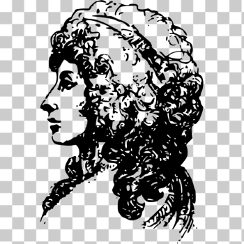 SVG Charlotte von Stein portrait vector illustration SVG Charlotte von Stein portrait vector illustration