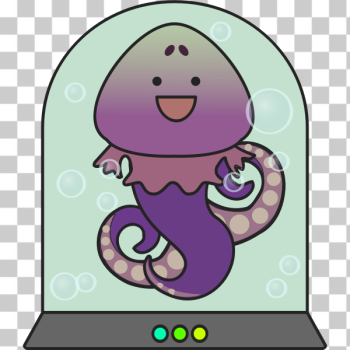 SVG Cheerful alien squid SVG Cheerful alien squid