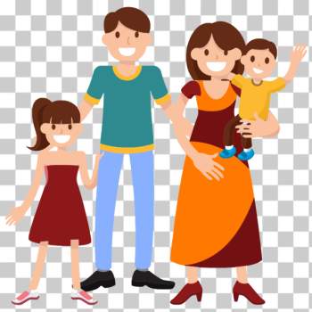 SVG Cheerful family saying goodbye SVG Cheerful family saying goodbye