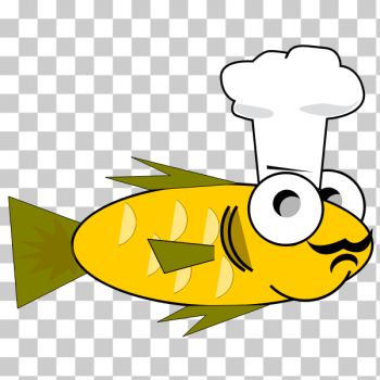 SVG Chef fish vector image SVG Chef fish vector image