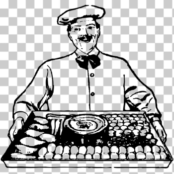 SVG Chef with food vector image SVG Chef with food vector image