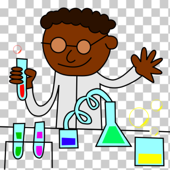 SVG Chemist in a laboratory working SVG Chemist in a laboratory working