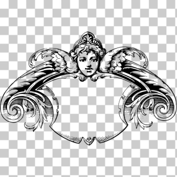 SVG Cherub frame vector illustration