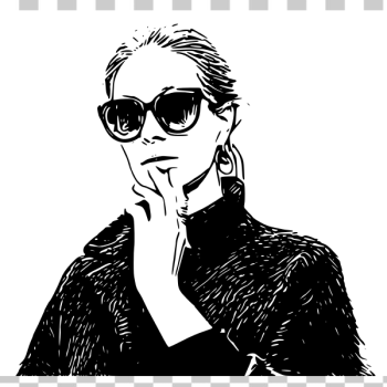 SVG Chic woman vector image SVG Chic woman vector image