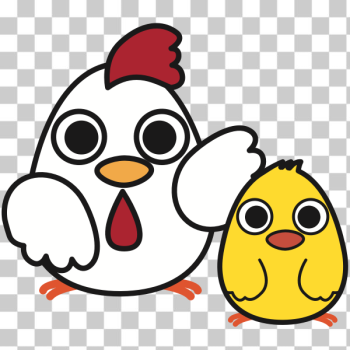 SVG Chicken with chick SVG Chicken with chick