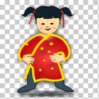 SVG Chinese girl vector
